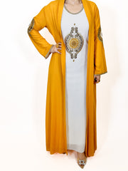 Huda Abaya yellow
